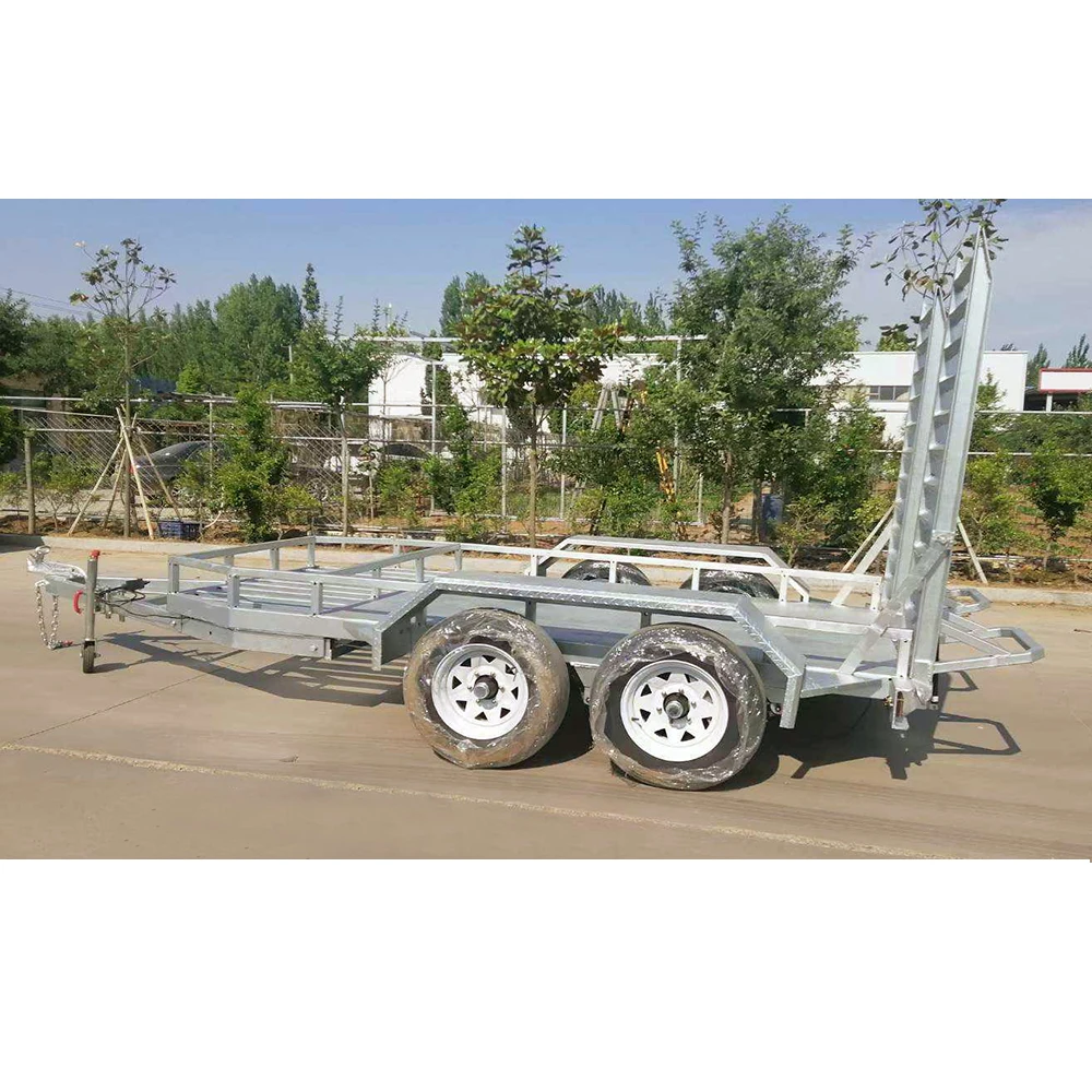 manufacturer steel galvanized surface aluminum car tractor carrier trailer 2 axles