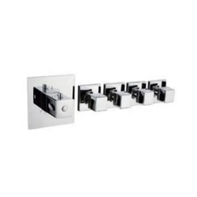 Luxury Wall Mounted Hot Cold Control Water Faucet Shower Concealed Thermostatic Mixer Valve