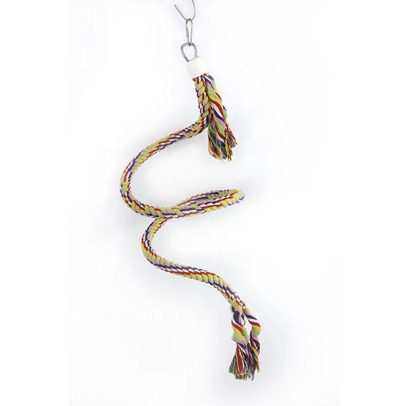 Parrot Cotton Rope Climbing Rope Bite Toy Cotton Rope Toy Rotary Ladder Bird Toy Bird Supplies
