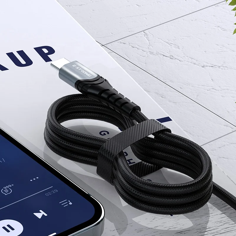 USB C to USBC Lighting Fast Charging Cable OEM Length 3FT 1M PD 20W Data Transfer Braided Mobile Phone Cables