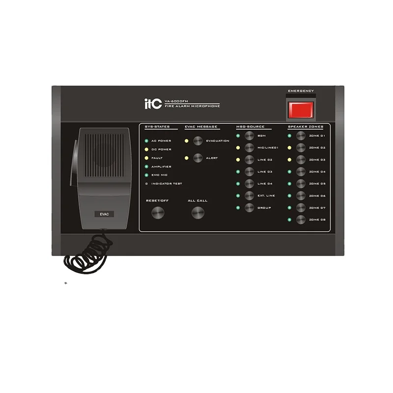VA 6000FM Industrial Emergency Digital Fireman Microphone Addressable Fire Alarm system Control Panel Fire detection system (1600584524215)