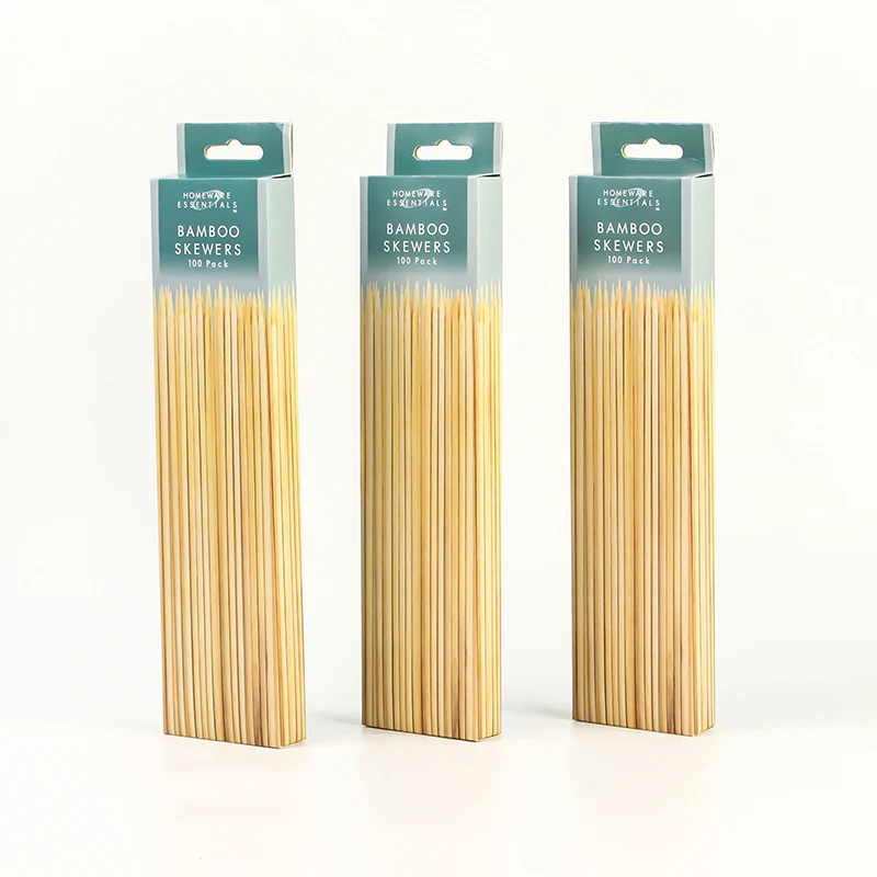 Disposable skewer bamboo skewers sticks round bamboo skewer with custom design