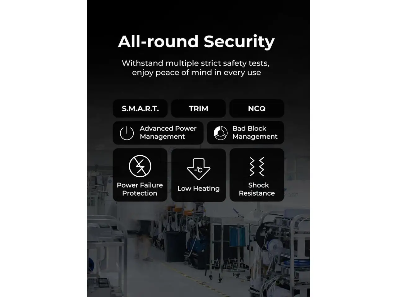 Internal M.2 NGFF SSD 2TB with SLC Cache 3D NAND TLC M.2 2280 SATA III 6Gb/s Internal Solid State Drive SSD Speed up to 500MB/s