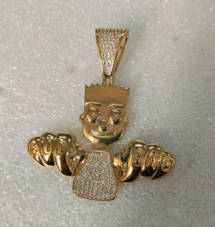 icy diamond swirl unicorn pendant necklace