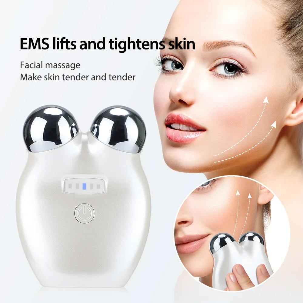 Home Use Beauty Equipment Electric Ice Roller V Face & Neck Lifting Massager Vibrating Skin Tighten Face Massage Machine