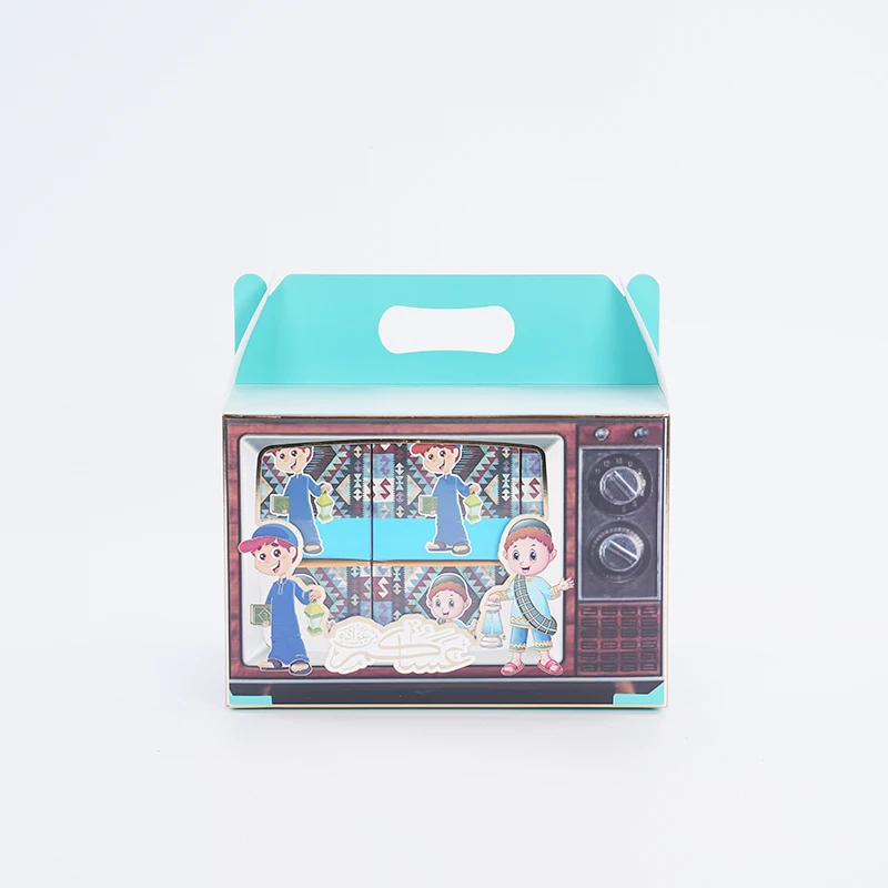 Wholesale Eid TV themed portable candy color printing holiday party food gift packaging boxesTH-A-125