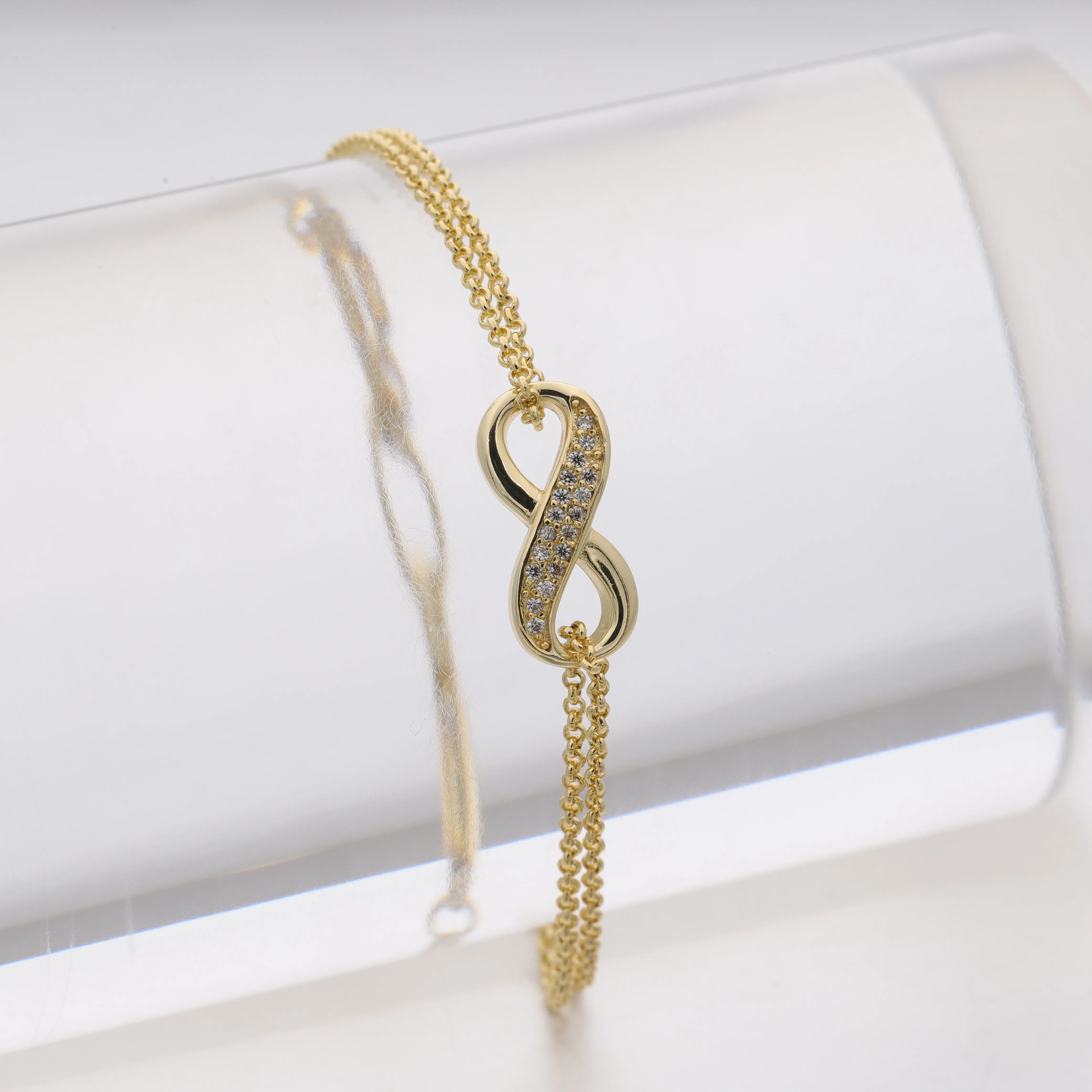 Daidan Bracelet Infinite Infinity Bracelet 925 Sterling Silver Custom Zircon Lover Infinity Charm Bracelet