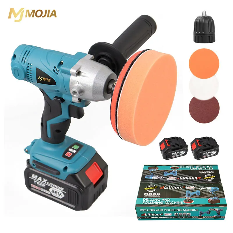 Mojia Mini 48V/88V Lithium Cordless Drill Floor Car Polisher Machine Buffer Sander Waxing