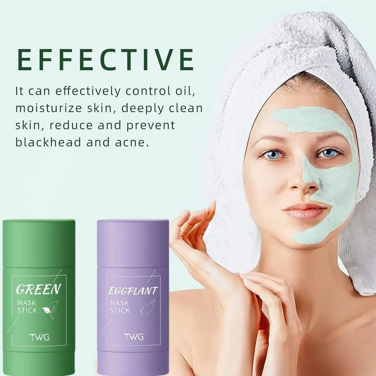 TWG Green Tea Face Sheet Maskss Stick Blackhead Remover Extract Poreless Deep Cleanse Moisturizing Oil Control Face Mask Stick