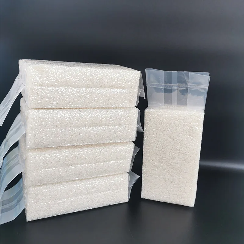 Rice of Bags with Handle Custom Rice Vacuum Packaging Plastic Packing 5kg 10kg 15kg PE Agriculture Heat Seal Gravure Printing