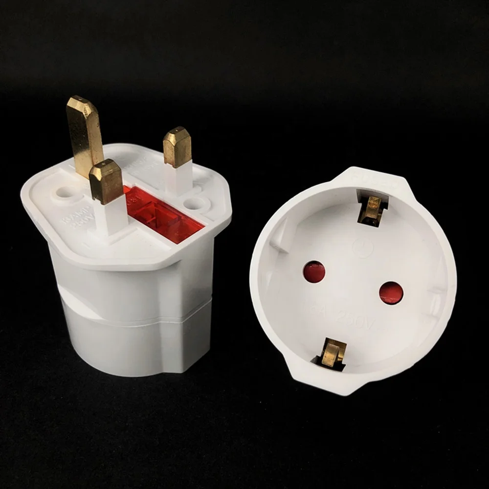 Europe Schuko to UK plug adaptor