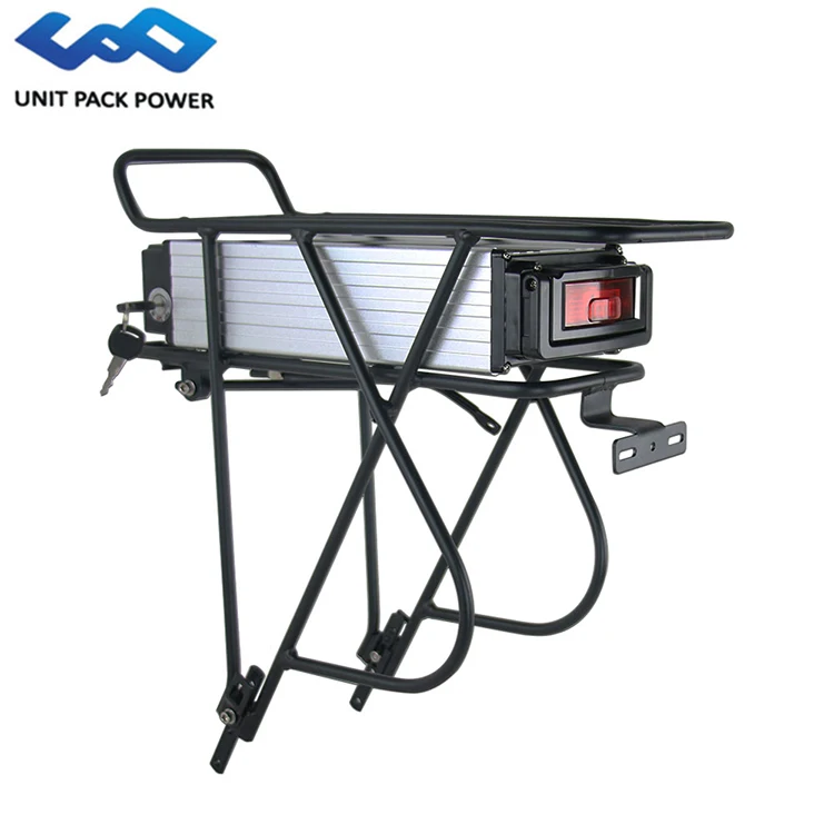 Ebike battery 48v 20Ah lithium ion 18650 batteries 52v 20ah 1000w rear luggage rack battery 36v