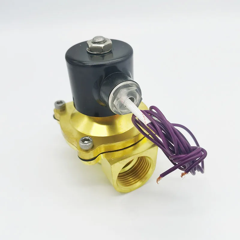 12V 24V нормально закрытый латунный 2W250-25 электромагнитный клапан диафрагменная структура V уплотнительные электромагнитные клапаны