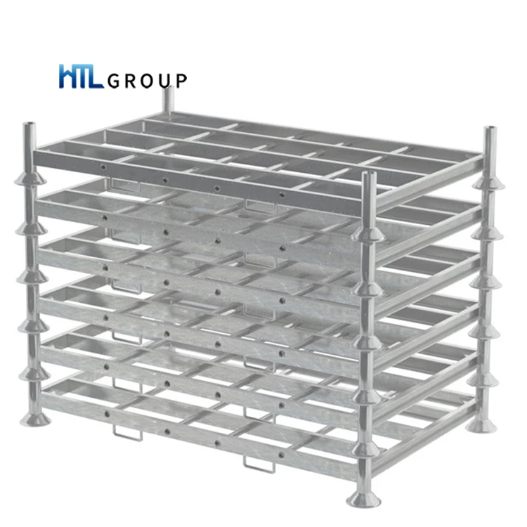 Powder coating removable transport stackable strong durable steel stacker pallet