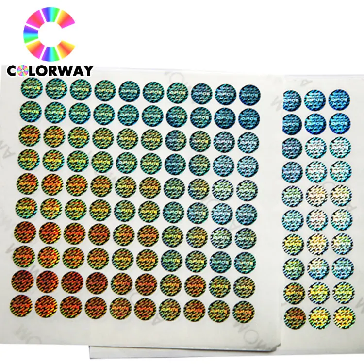 EURO antifake Clear Private ID Card Holographic Stickers security effect hologram sticker