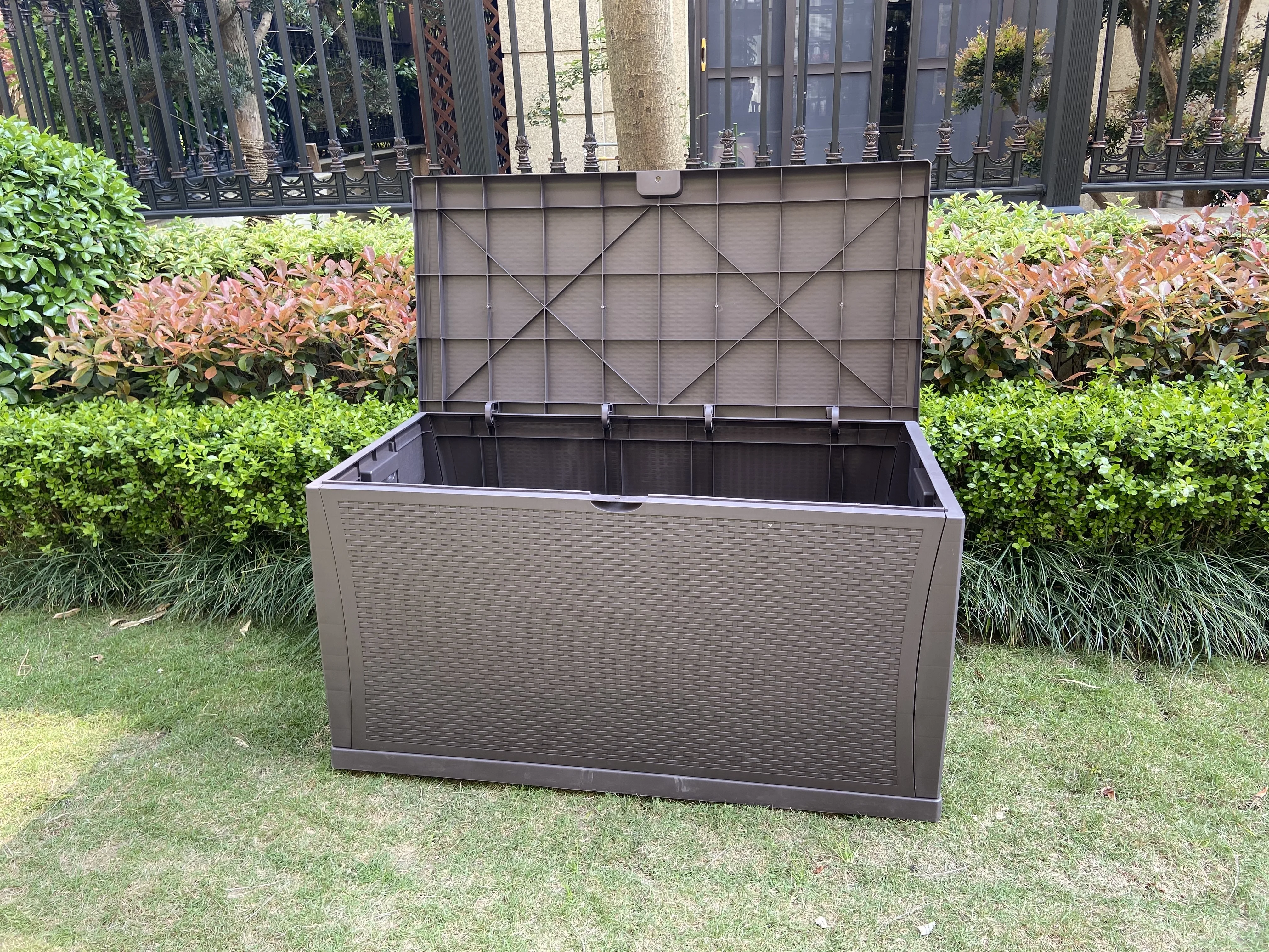 450L outdoor garden rattan box plastic storage