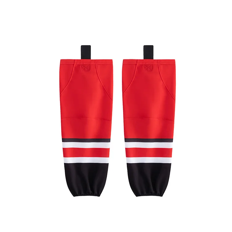 Wholesale OEM Hockey Socks with Training Mesh Fabric for Sports Wear Sublimation Printing Ice Hockey Socks