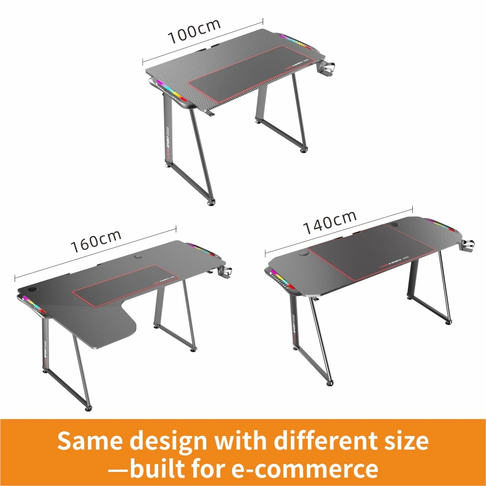 Модернизированный Профессиональный Эргономичный игровой компьютерный стол icquicпита для ПК гонок с RGB-подсветкой киберспорта