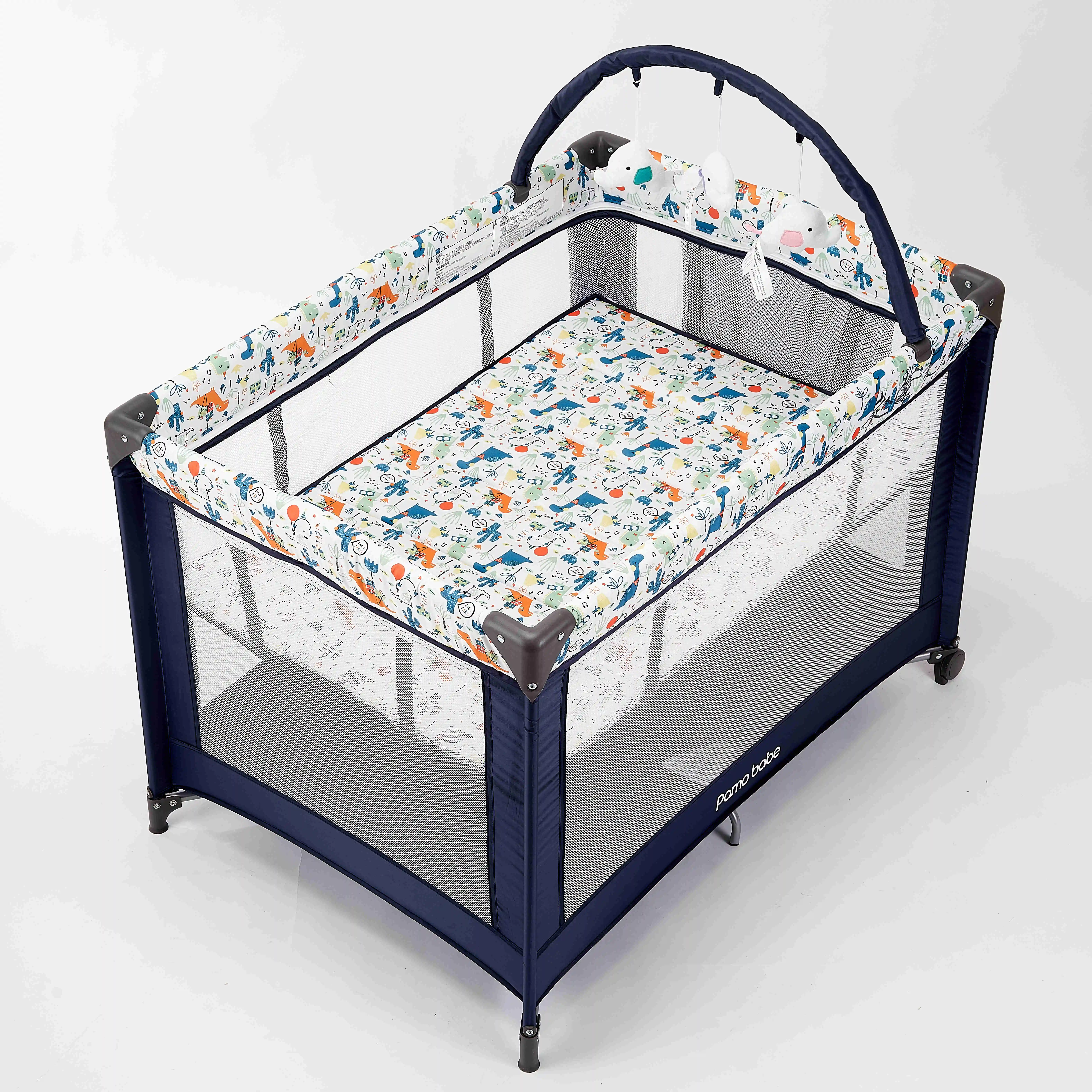 P901B Lightweight multifunctional foldable baby playpen portable infant travel crib bed for toddler newborn