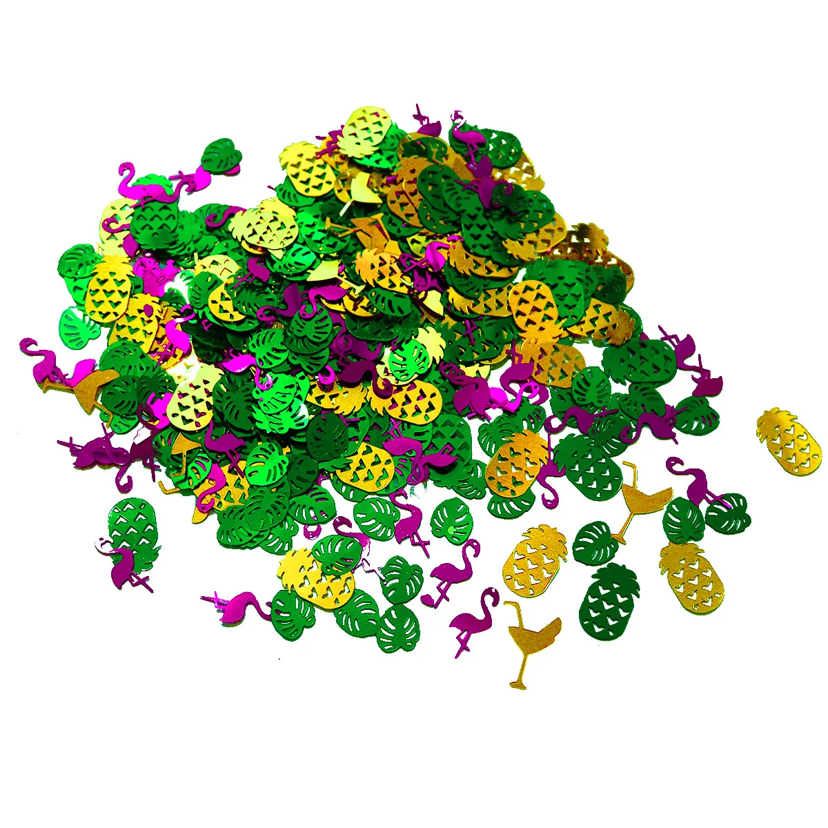 CIVI Glitter Flamingo Cactus Pineapple Shaped Confetti Summer Tropic Party Table Decoration Hawaii Party Decoration Confetti