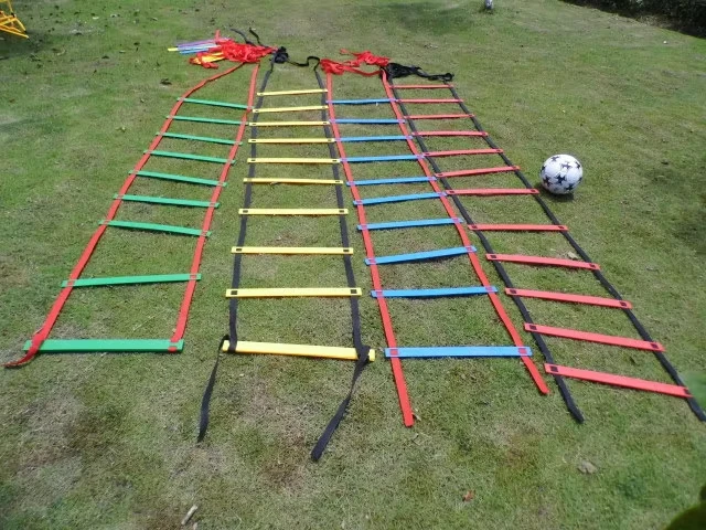 High Quality PP Adjustable Training Football Ladder With Carry Bag Multiple Specifications Agility Ladder