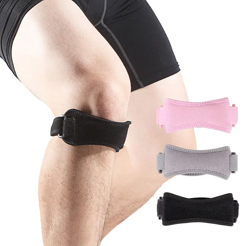 Adjustable Highly Adhesive Velcro Patella Knee Strap Ergonomic Design Knee Protector High Protection Silicone Knees Protector