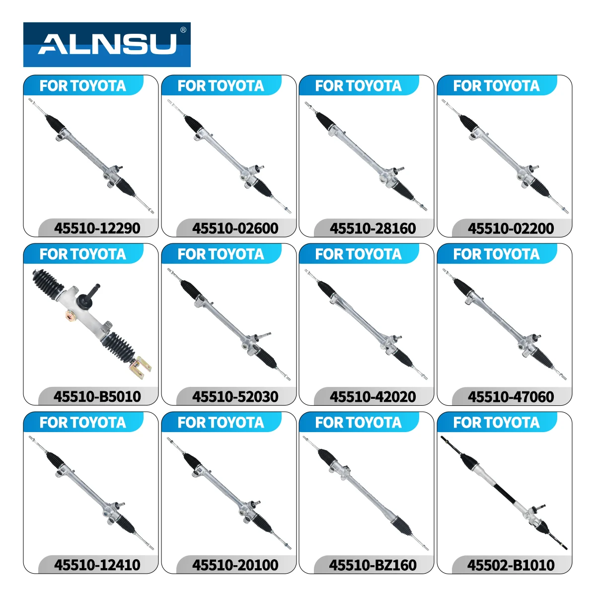 ALNSU Auto part wholesale price steering rack for TOYOTA COROLLA NZE124 ZZE124 40120-20830