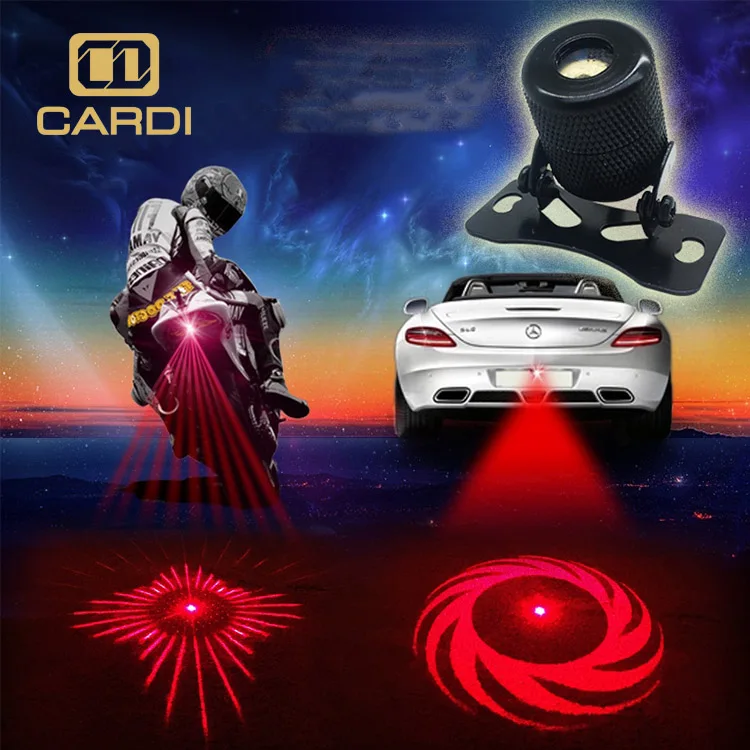 6 Pattern Anti Collision Rear-end Car Laser Tail Fog Light Auto Brake Parking Lamp Rearing Warning