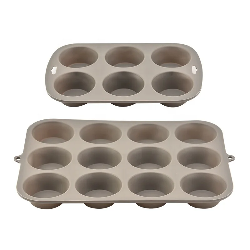 Iron Edge Hard Edge Silicone Cake Mold 6 Cup Microwave Oven Baking Pan Silicone Cake Mold Muffin Cupcake Baking Pan Wholesale