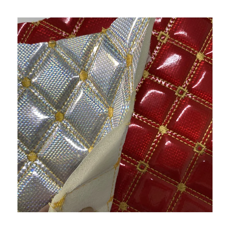 2-8MM Custom Quilted Embroidery Diamond Stitching Leather For Car Seat Car Interior Wallpaper Office Chair