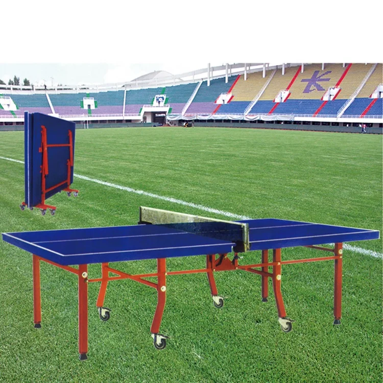 Removable Rainbow Ping Pong Table Legs SMC Outdoor Ping Pong Table