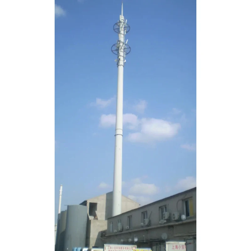 30m Galvanized Steel Single Mast Communication Antenna Mono Poles Cell Phone Radios Monopole Tower