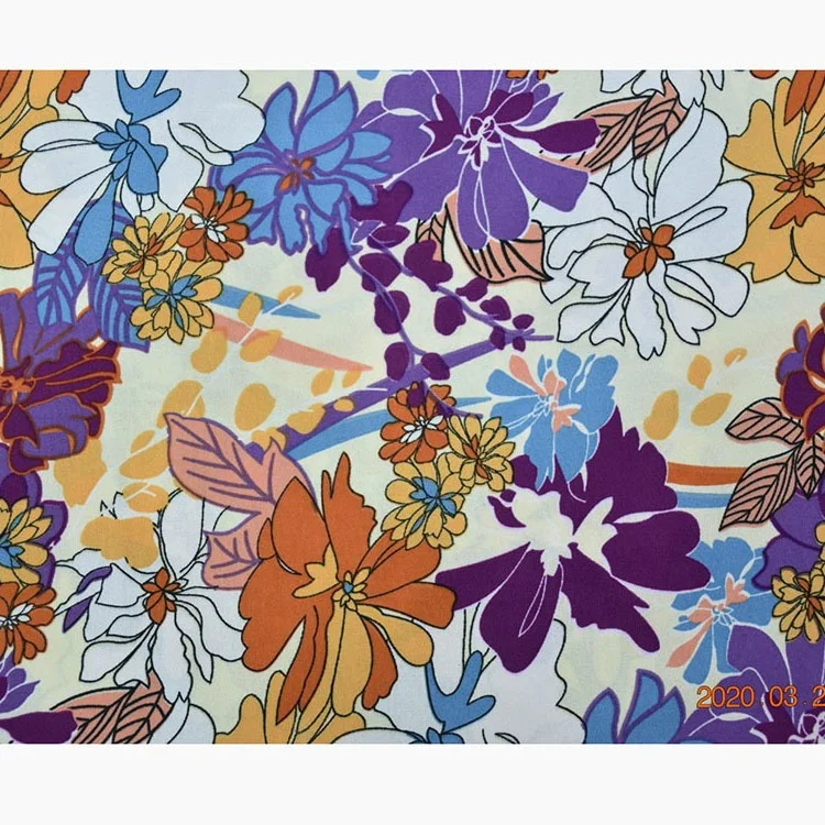 
Anti-Static high quality 100% Polyester lightweight custom silk chiffon printed voile fabric 