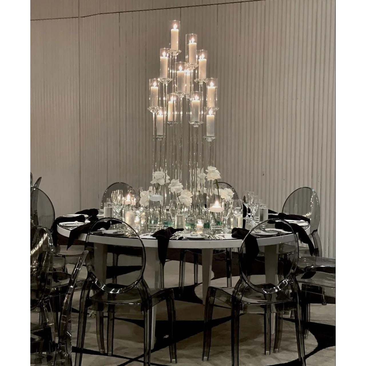 LK20191125-8 high quality clear acrylic flower stand table centerpieces  for wedding decoration