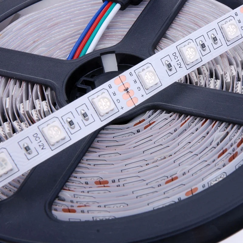 
DC12V 5050 RGB 60led/m 12V 5A power supply IP20 led strip with 44key ir remote rgb strip light set 
