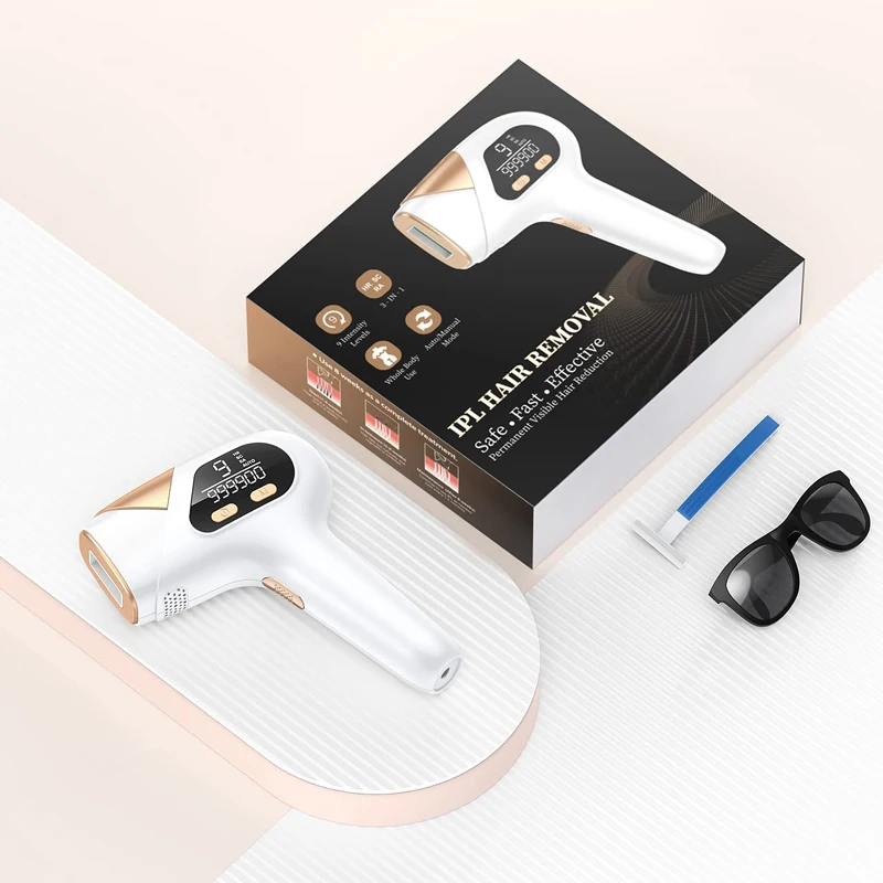Portable Mini IPL Machine for Painless Home Use Skin Rejuvenation Permanent Laser Hair Removal with Ice Cooling IGBT Technology