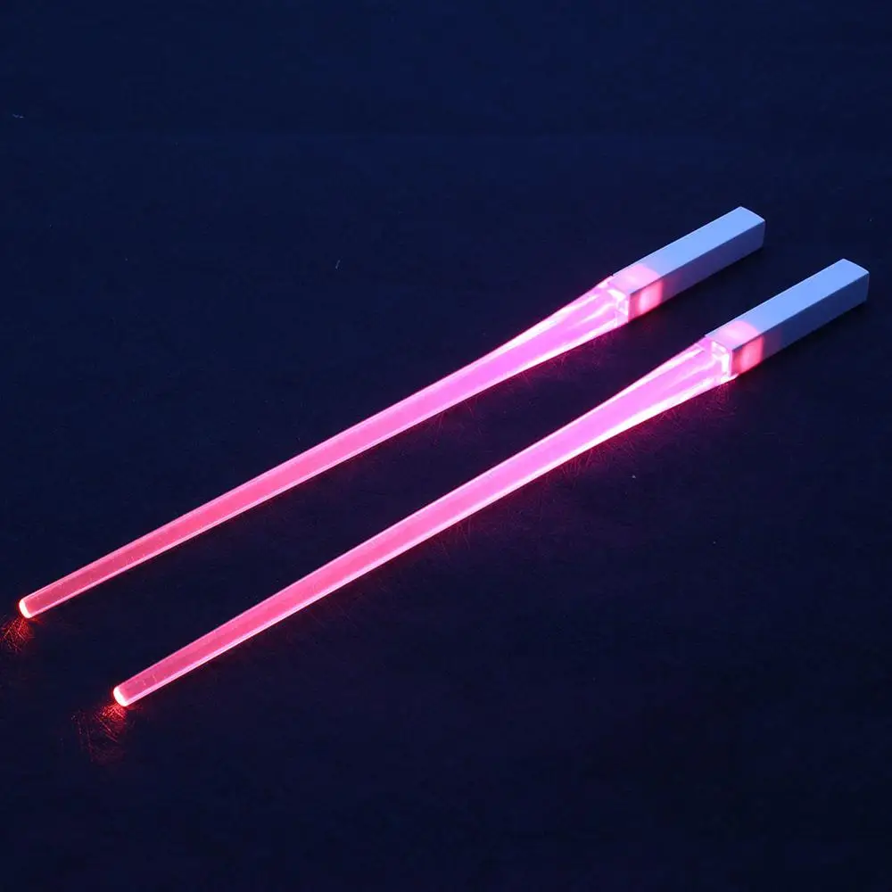 Estick LED Light  Kitchen Portable Chopsticks Gift Custom Japanese Sushi Light Up Tableware Ideas LED Lightsaber Chopsticks