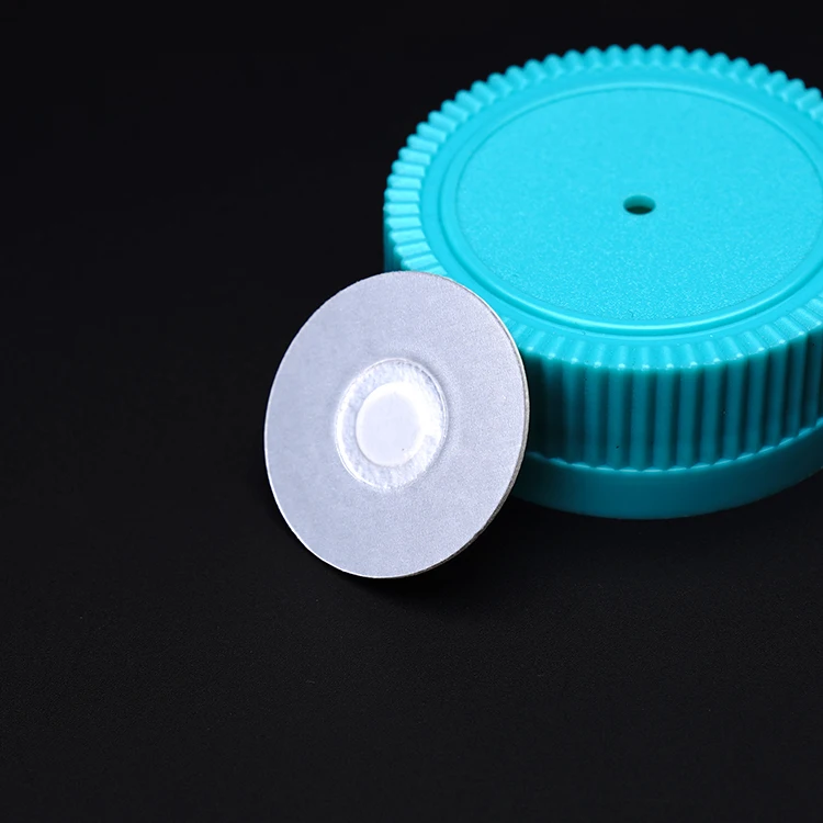 Factory provide Foodstuff usage Waterproof gas permeable release vented aluminum foil seal wads for plastic bottle