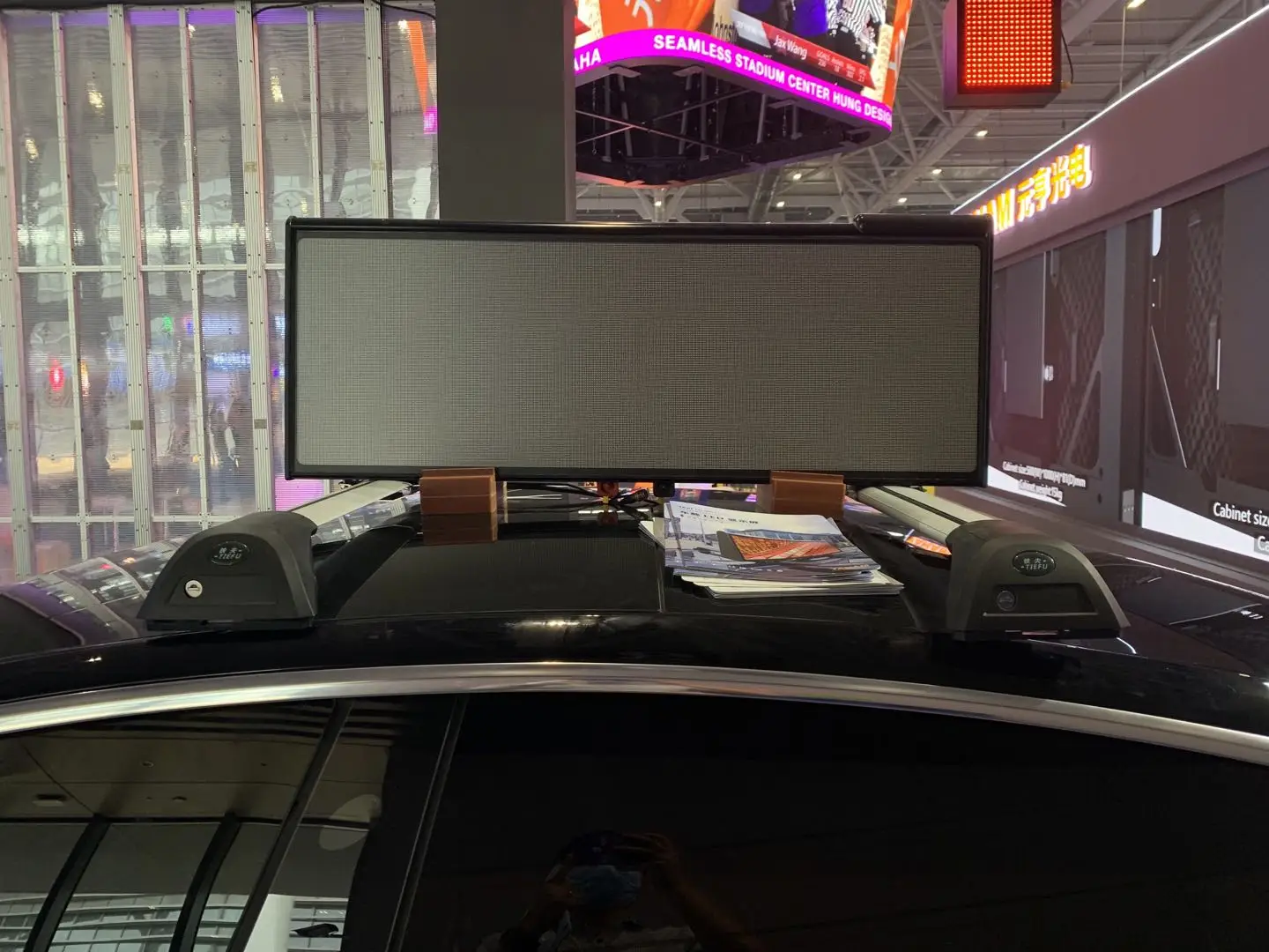 Taxi Led Display Top Car Roof Screen popular wireless For Advertisement with double sides scrolling For Cars High resolution