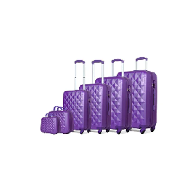 Hot Sale 4 Wheels New Design Suite Cases Travelling Bags Luggage Trolley Set Carry On With Cosmetic Bag