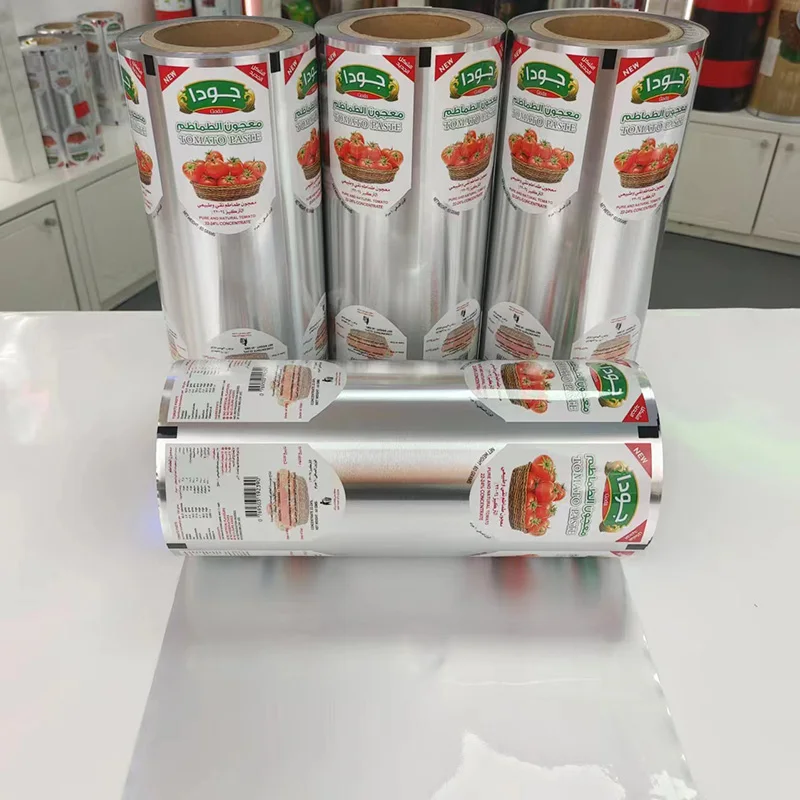 Custom Print Roll Film With Logo Food Packaging Plastic Aluminum Foil Laminated Roll Film