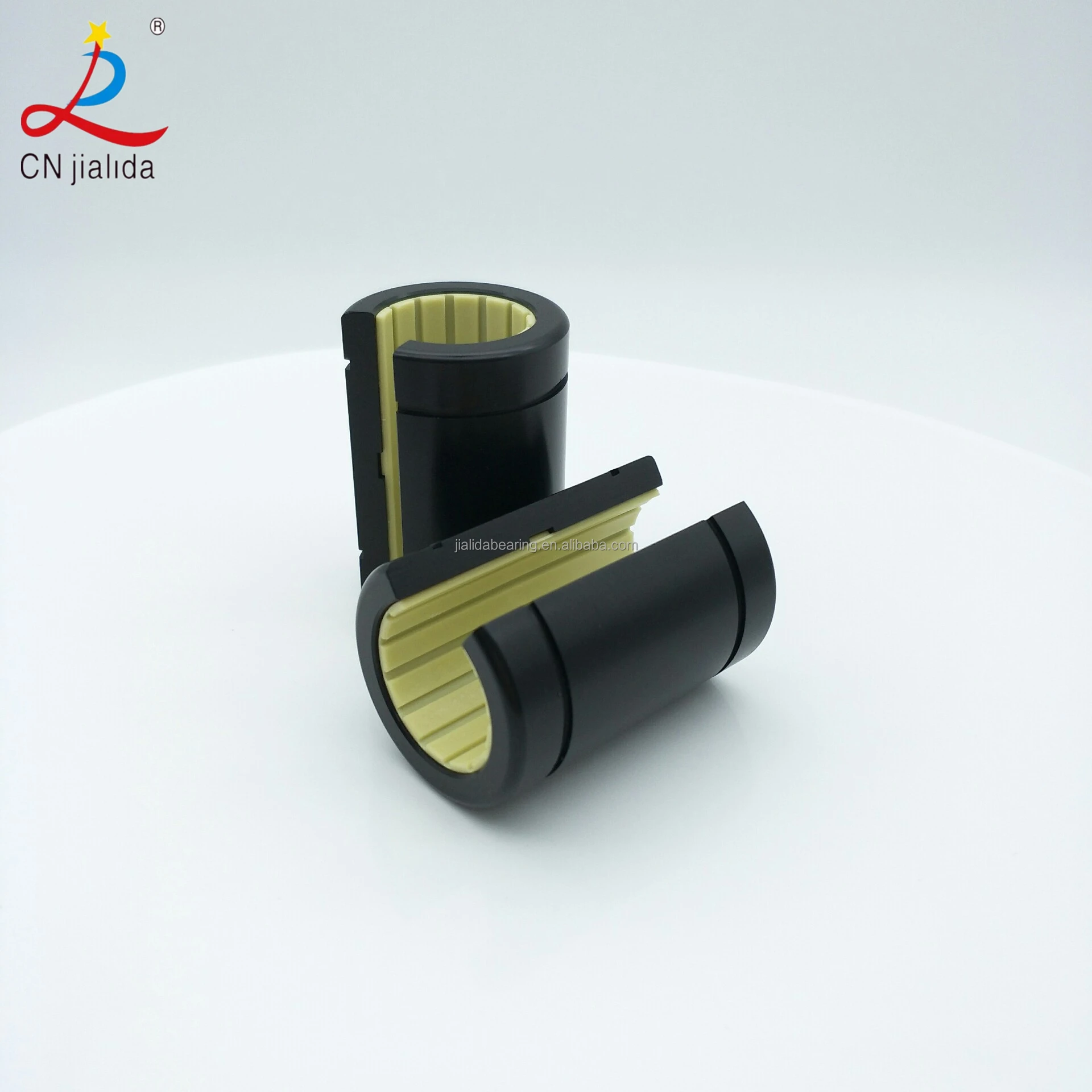 Polymer Bushing Bearing Oilless Open Anodized Aluminum Adapter Plastic Linear Plain Bearing (OJUM-01-10-12-16-20-25-30-40-50)