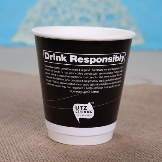 Direct Chinese Factory Single Wall Disposable Recyclable Small Disposable Coffee Paper Cups with Customized Logo Color Size