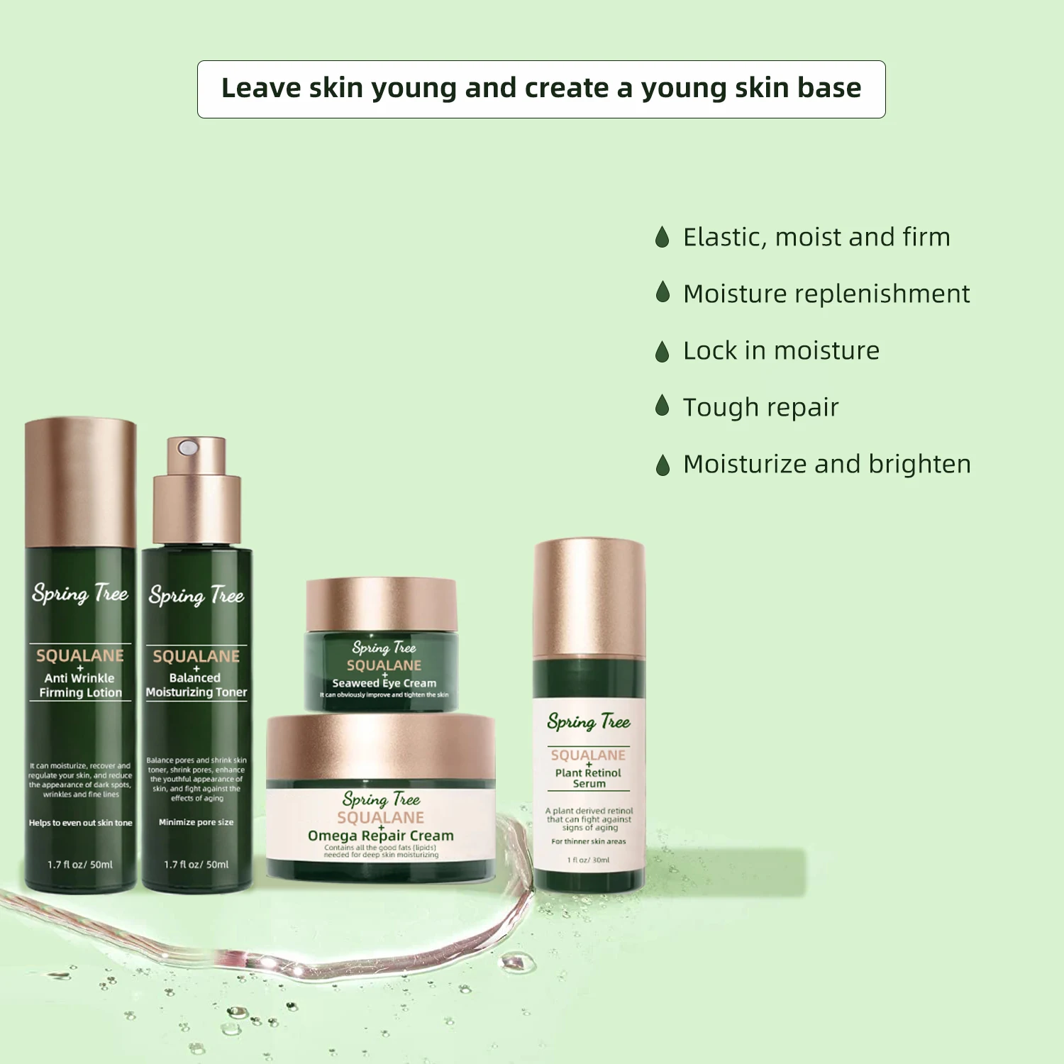 Custom Logo Cosmetic Skin Care Whitening and Moisturizing Skin Care Set All Natural Organic Vegan Anti Ance Skin Care Gift Set