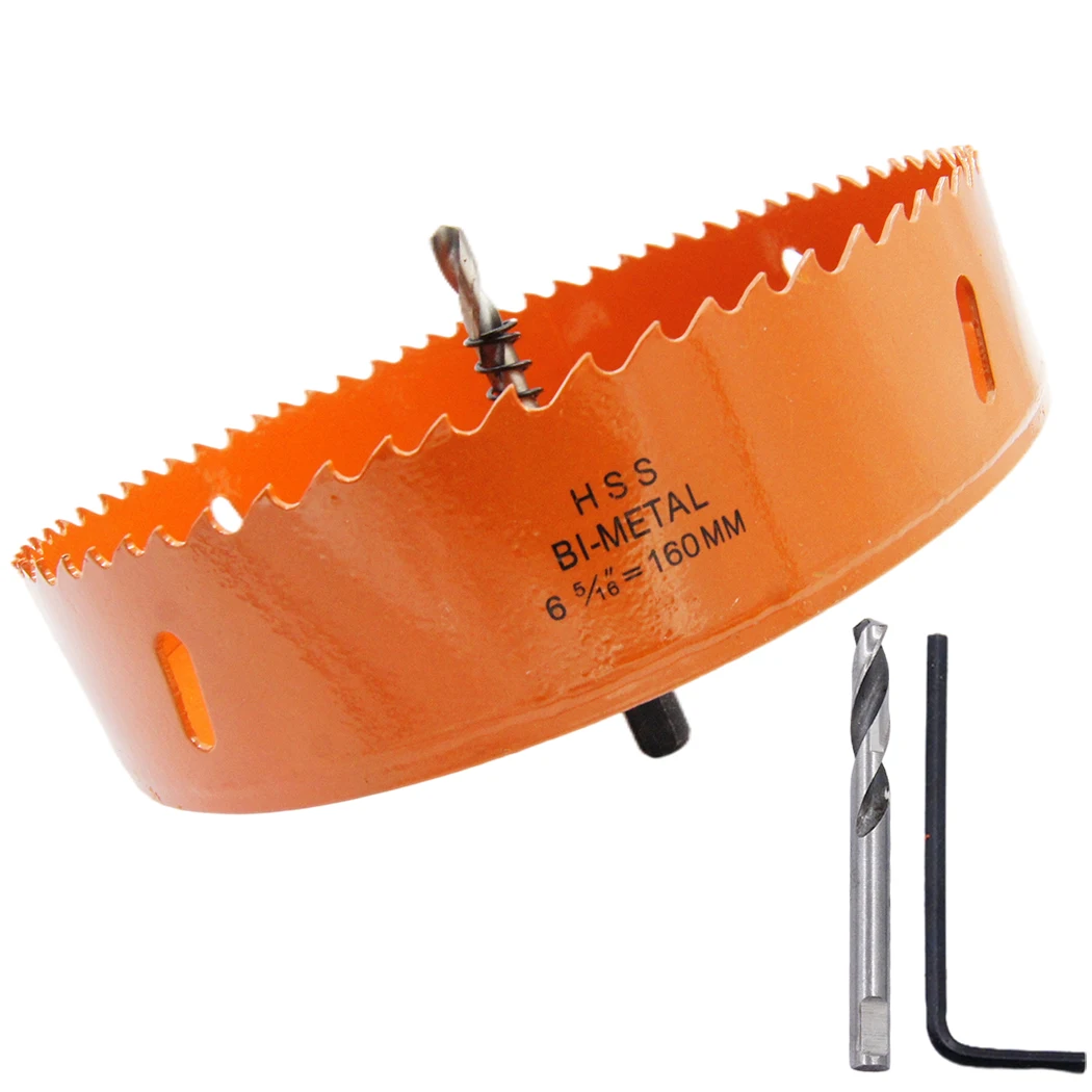 LAIWEI metal drill bits 16mm-200mm, 110mm adapter for wood, plaster, chipboard, fibreboard Metal hollow hole cutter