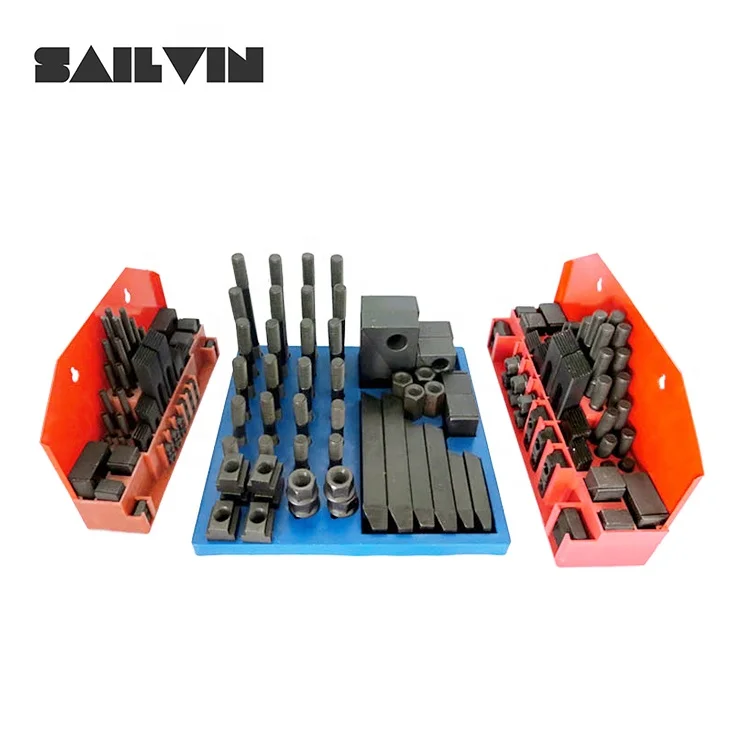 High Precision CNC 58 Pieces M8 M10 M12 M14 M16 Metric Milling Clamping Kit
