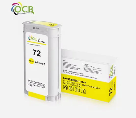 Ocbestjet 130ML  72 Compatible Ink Cartridge For HP Designjet T770 T790 T1120 T1200 T1300 T620 T610 T1100 T2300 Printers