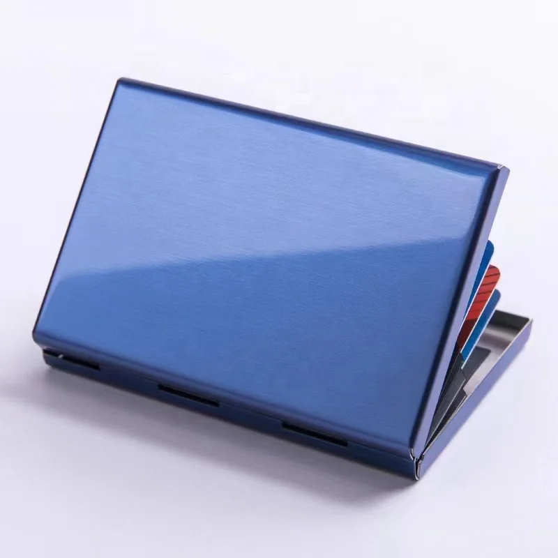 Fashion custom stainless steel card holder box id card holder credit card holder wallet