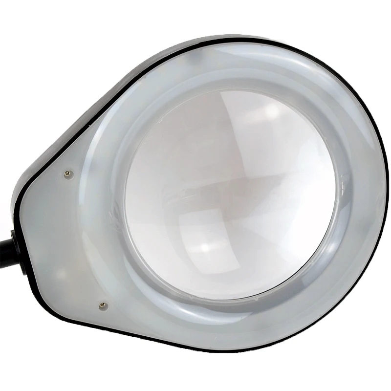 Magnifying Glass with Light and Stand, Real Glass Lens 5.5 Diopter Magnifying Lamp, 3 Color light Modes  for close work