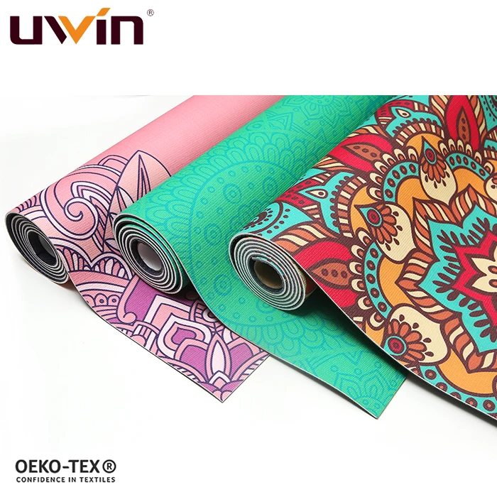 UWIN Durable Black Turquoise Blue Red Purple Exercise Gym Training Fitness Club Studio Pilates Anti Slip PVC Material Yoga Mat